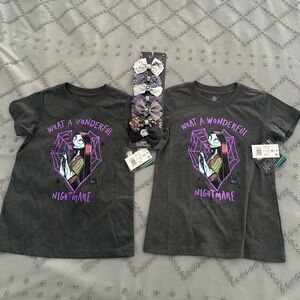 Girls Nightmare Graphic T-Shirts (S & M) and Bow Set - BRAND NEW!!!